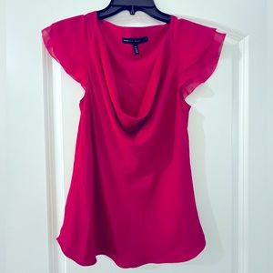 Bright Pink White House Black Market Blouse.